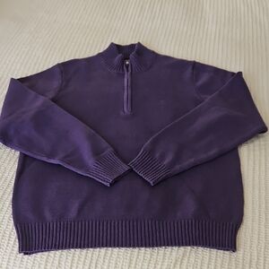 Izod Men's Zip Up Purple Sweater